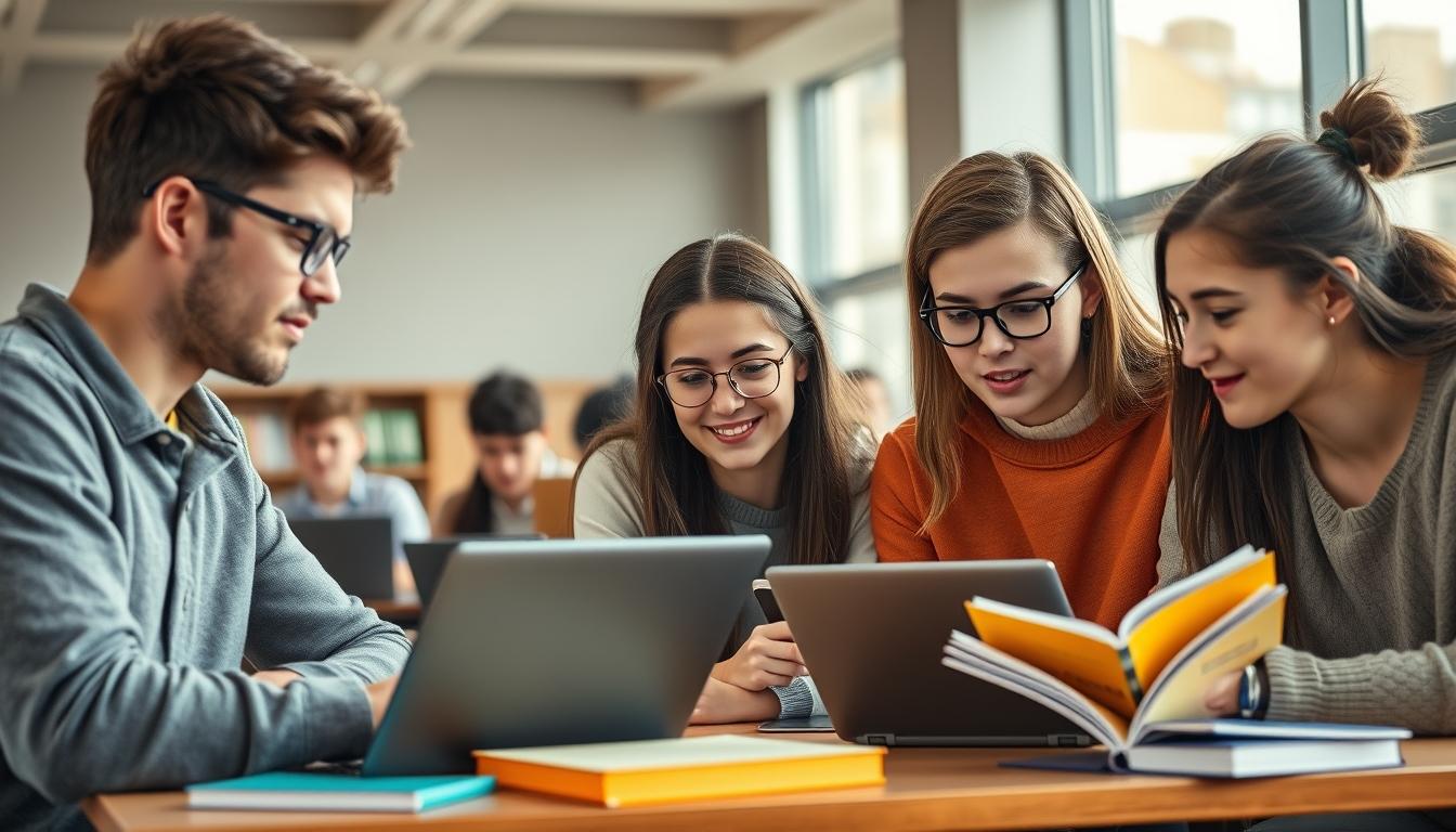 Modern university campus for students